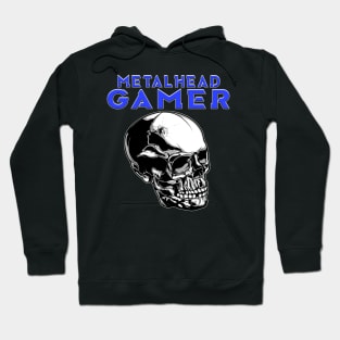 Metalhead Gamer Full Skull Blue Hoodie